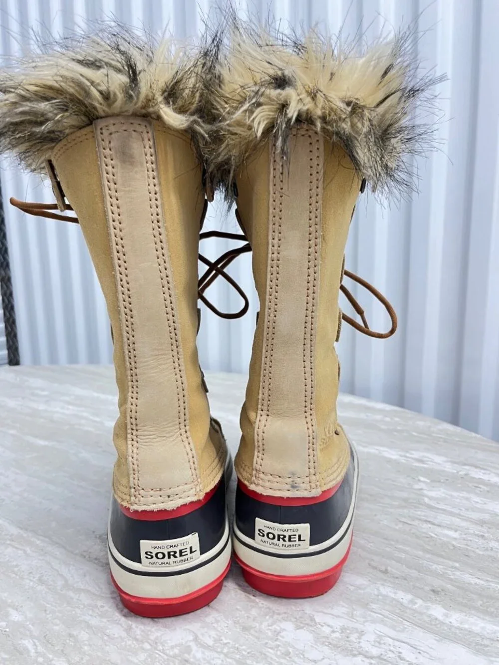SOREL Joan‎ of Artic Tall Faux Fur Lined Waterproof Winter Boots Size 9